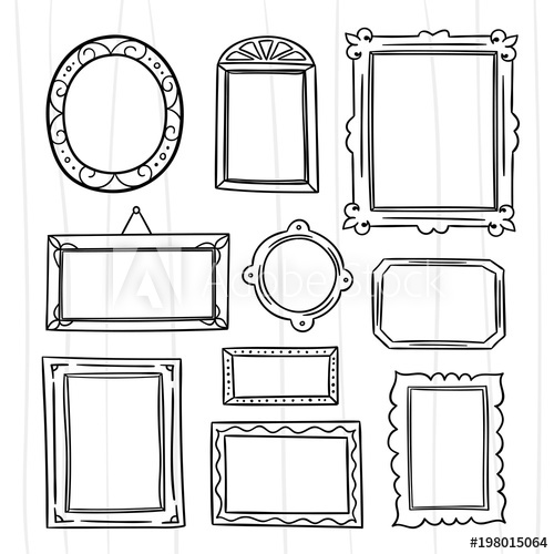 Cute Hand Drawn Frames Vector Set Graphic Design Outline Frame 500x500 Cute Hand Drawn Frames Vector Set Graphic Design Outline Frame