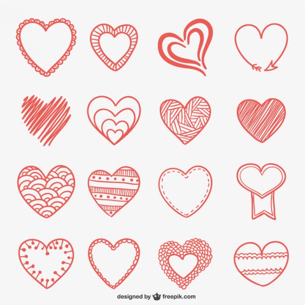 Hand Drawn Heart Doodles Vector Free Download 626x626 Hand Drawn Heart Doodles Vector Free Download