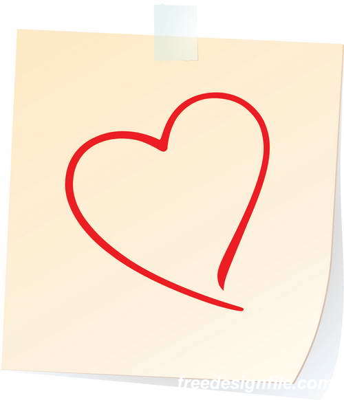 Paper With Hand Drawn Heart Vector Free Download 500x582 Paper With Hand Drawn Heart Vector Free Download
