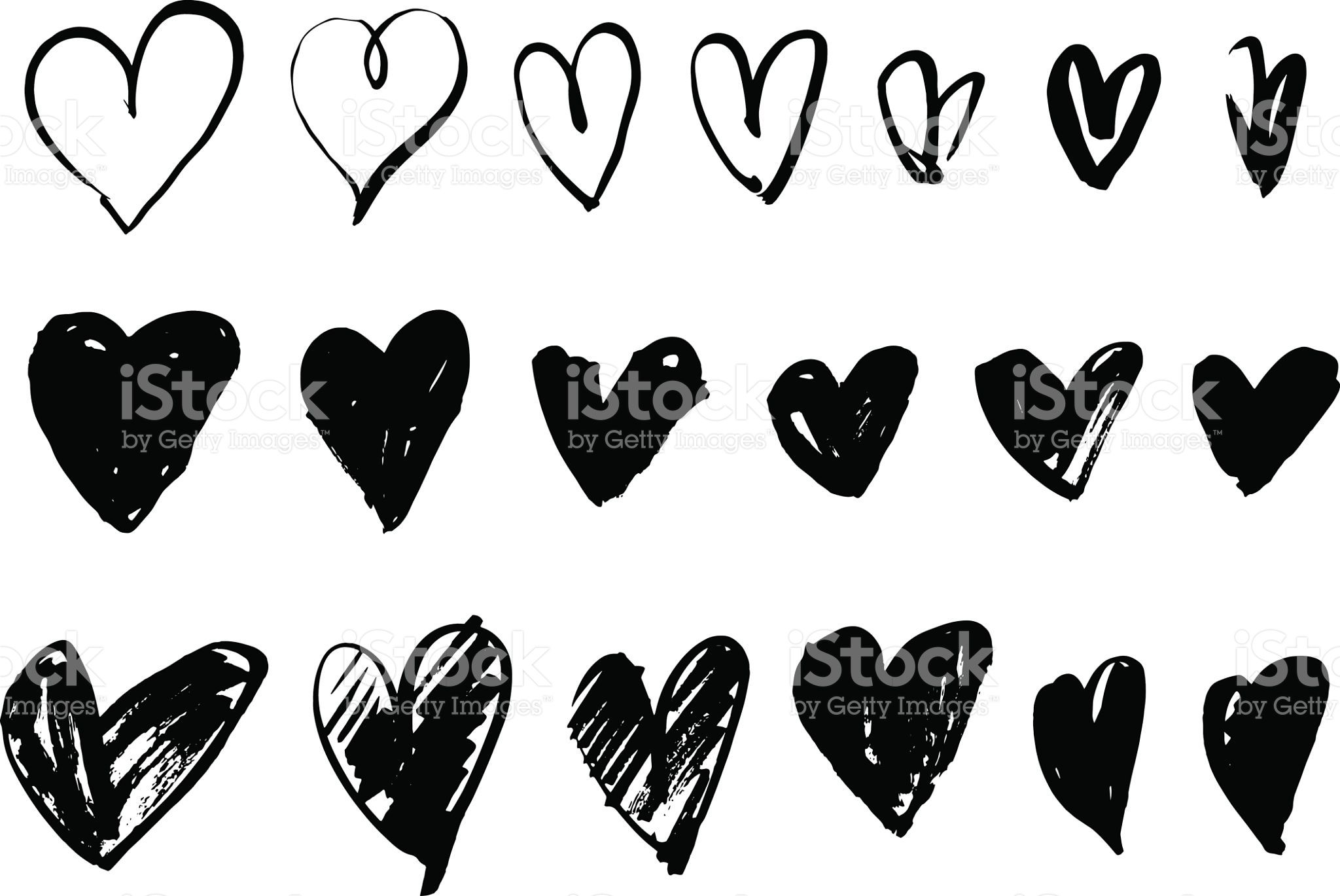 Vector Doodle Hand Drawn Grunge Black Hearts Set Design Heart 2048x1369 Vector Doodle Hand Drawn Grunge Black Hearts Set Design Heart