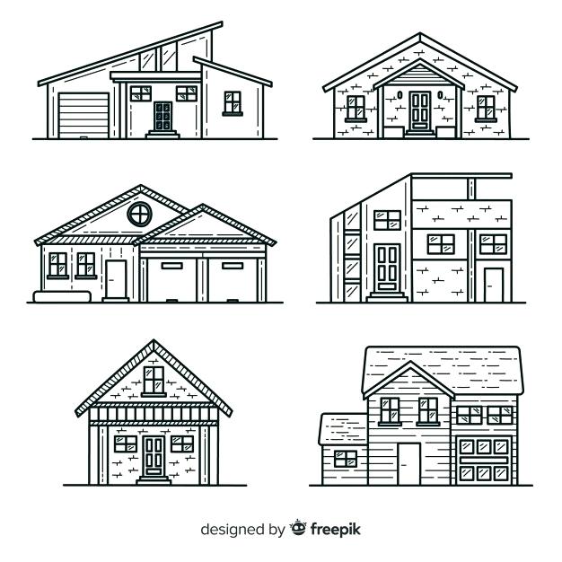 Hand Drawn House Vector at Vectorified.com | Collection of Hand Drawn ...
