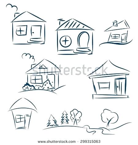 Hand Drawn House 450x470 Hand Drawn House