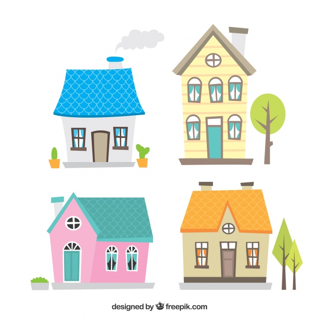 Cute Collection Of Hand Drawn Houses Vector Free Download 626x626 Cute Collection Of Hand Drawn Houses Vector Free Download