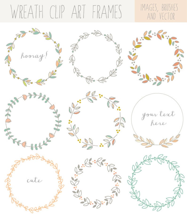 794x907 Hand Drawn Laurel Wreath Clip Art Images Vector And Etsy