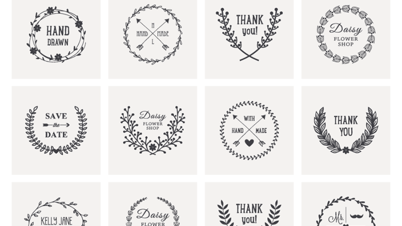 1280x720 Free Download Hand Drawn Laurel Wreath Vectors
