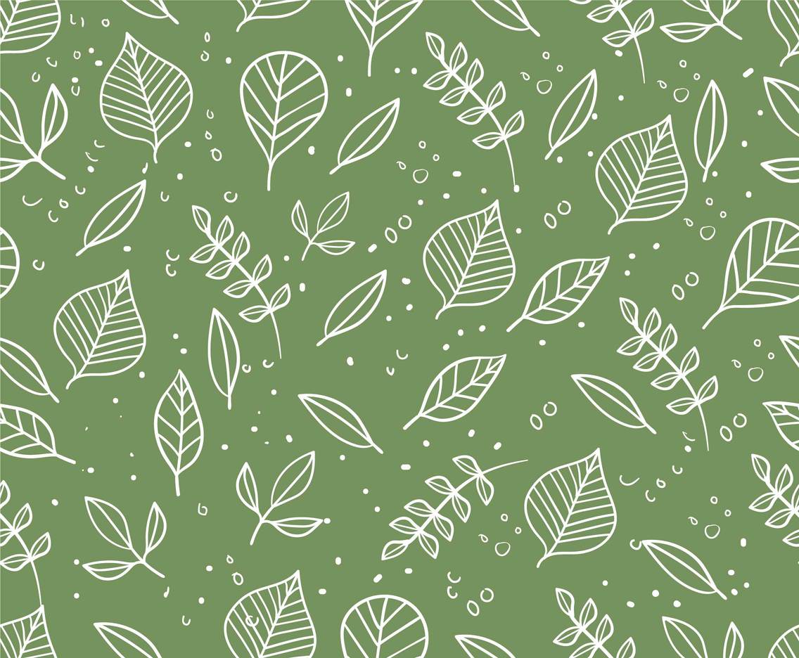 1136x936 Hand Drawn Leaf Pattern Seamless Vector Art Graphics