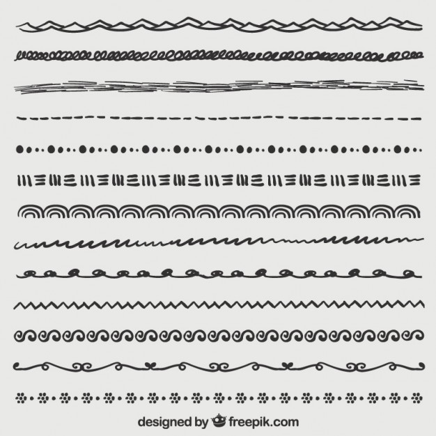 626x626 Hand Drawn Decorative Lines Vector Free Download