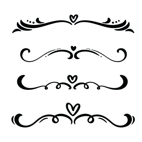490x490 Decorative Dividers Free Hand Drawn Line Png Floral Divider Clip