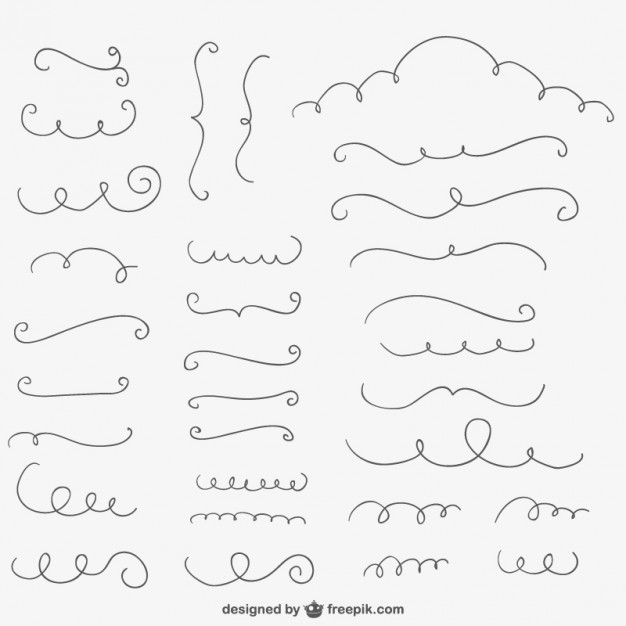626x626 Hand Drawn Lines And Ornaments Vector Free Download