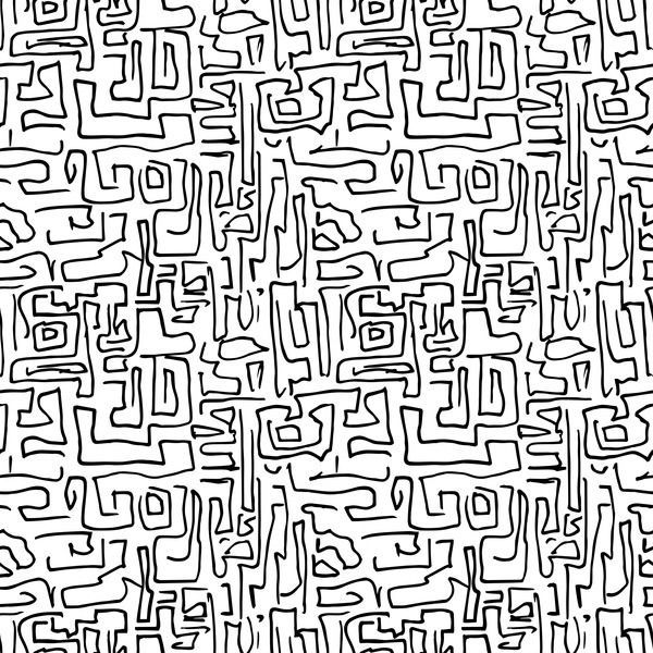 600x600 Hand Drawn Lines Pattern Seamless Black With White Vectors Free
