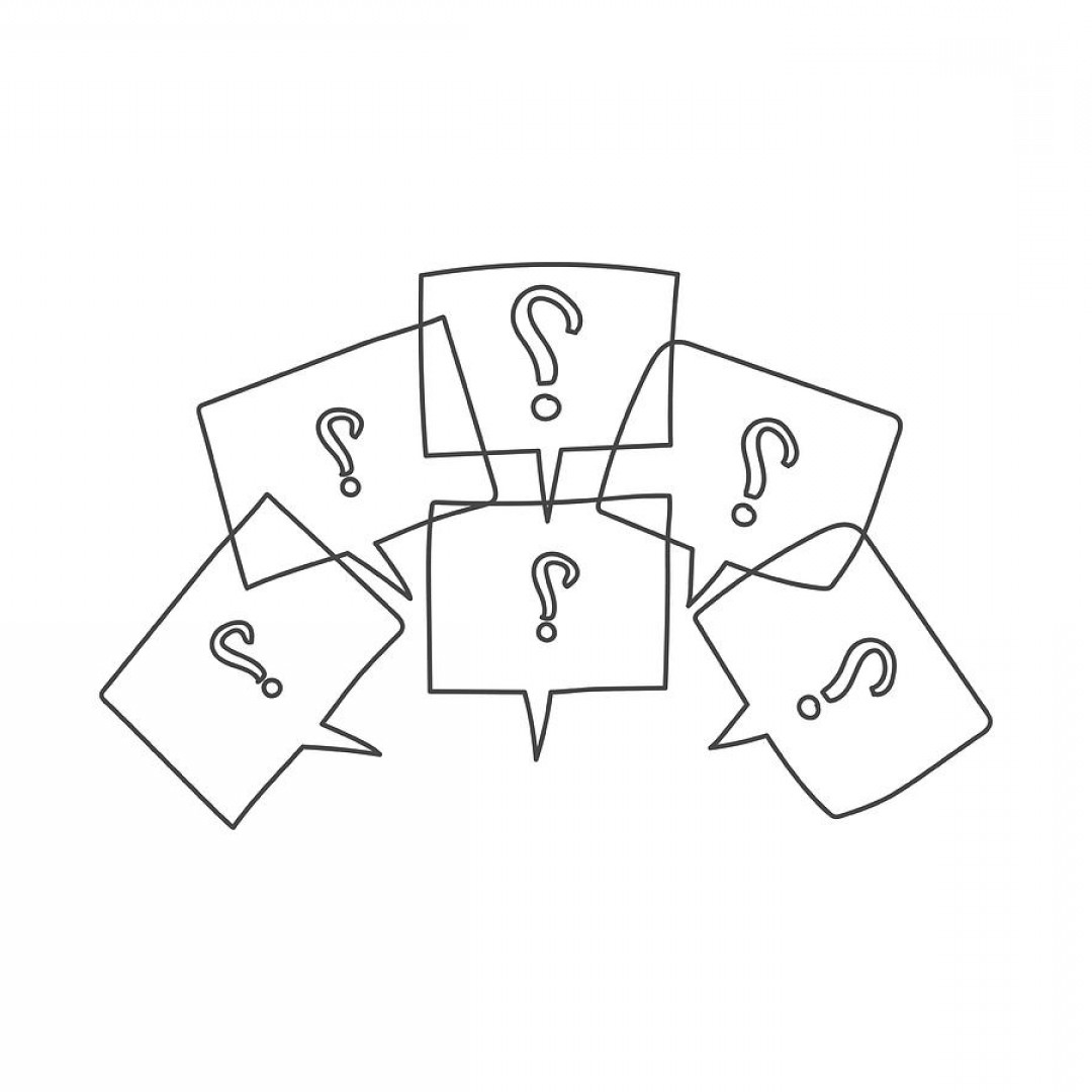 1080x1080 Question Mark Vector Line Drawing Geekchicpro