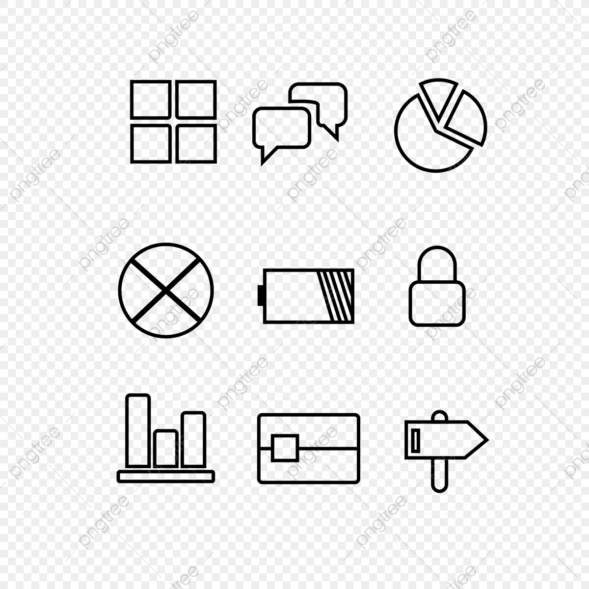1200x1200 Hand Drawn Lines Modern Life Simple And Small Icon Elements, Small