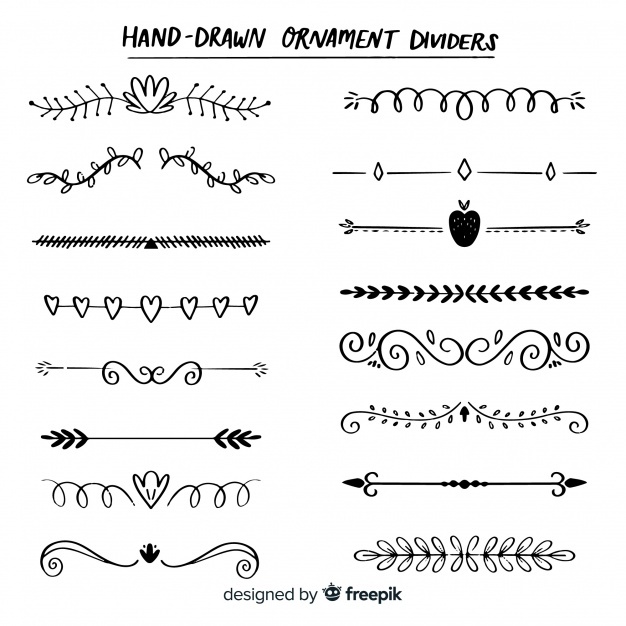 626x626 Hand Drawn Dividers Vector Free Download