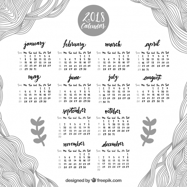 626x626 Calendar With Hand Drawn Lines Vector Free Download