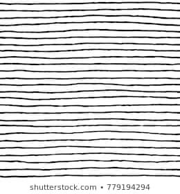 260x280 Irregular Black Striped Pattern Seamless Hand Drawn Thin Lines