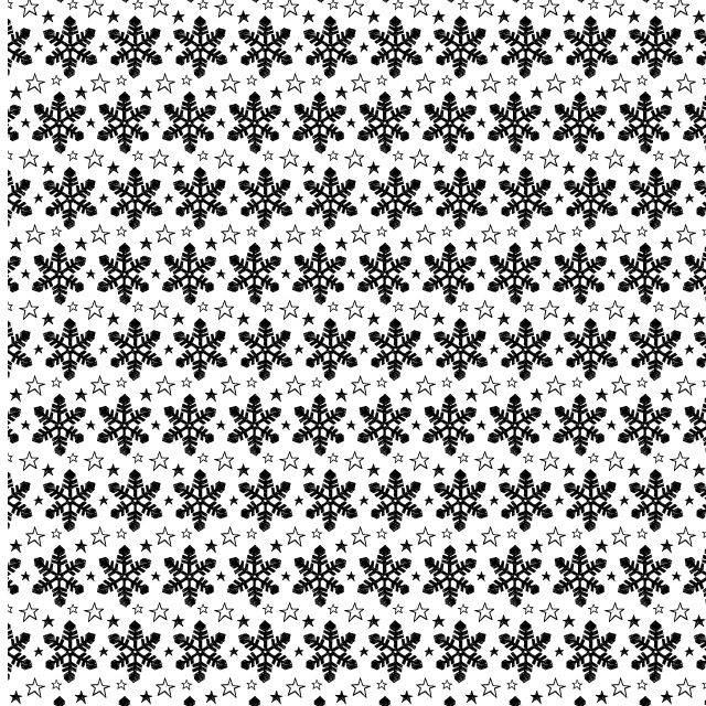 640x640 Hand Drawn Transparent Snowflake Seamless Free Vector Pattern