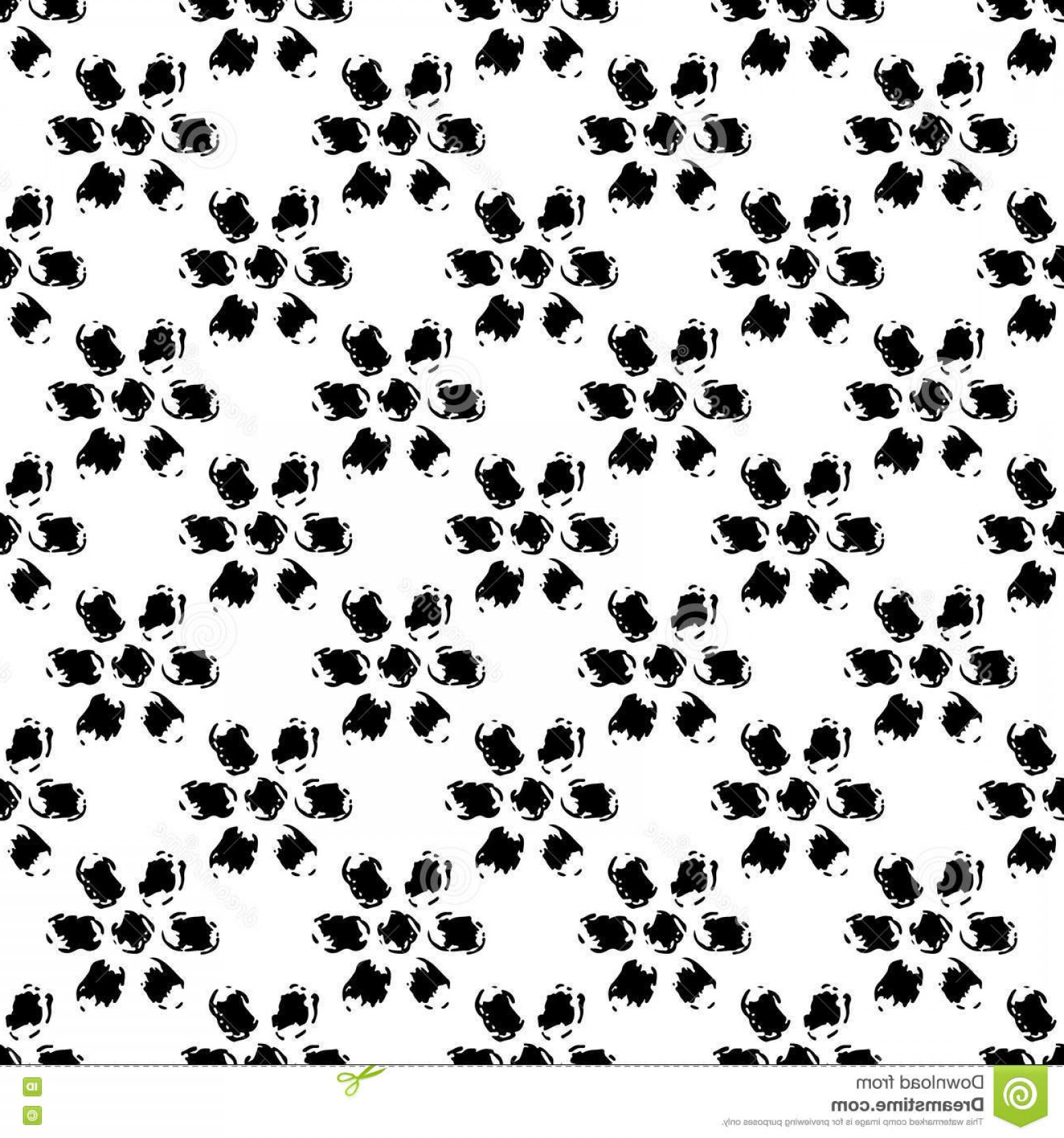 1560x1668 Stock Illustration Simple Black White Grunge Hand Drawn Flowers
