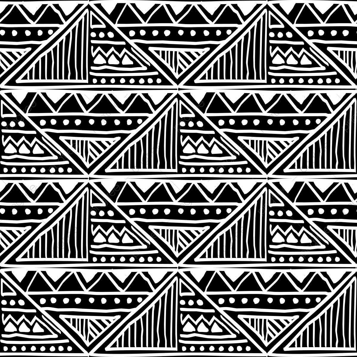 1200x1200 Tribal Seamless Pattern Vector Hand Drawn Batik Motif Ready