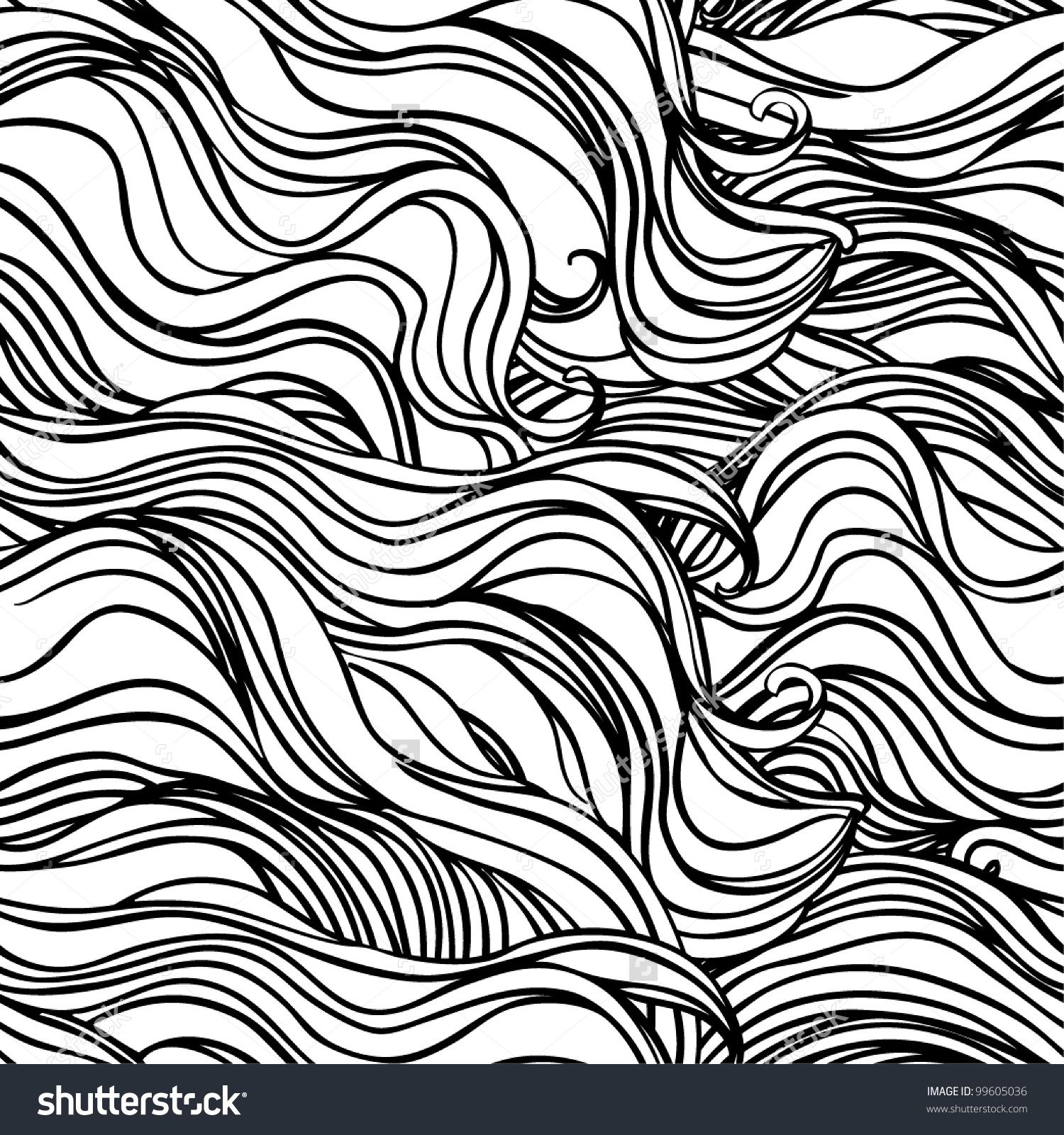 1500x1600 Vector Seamless Black And White Abstract Hand Drawn Pattern