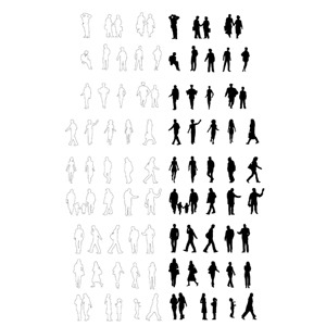 300x300 Silhouette Hand Drawing