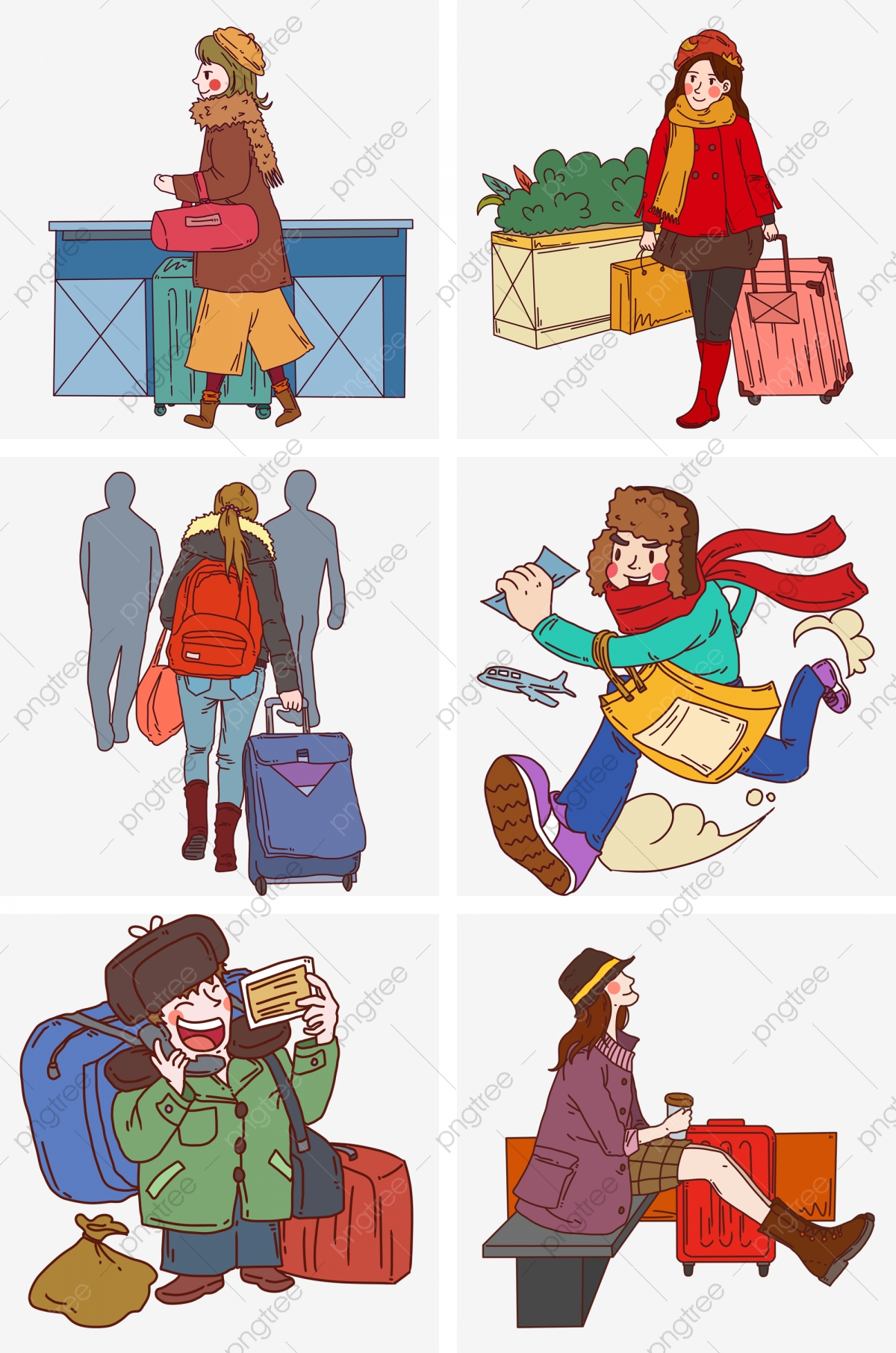 1200x1812 Hand Drawn Anxious People Who Rush To Work, Hand Vector, People