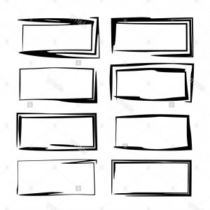 300x300 Vector Set Hand Drawn Doodle Branches Frames Borders Laurels