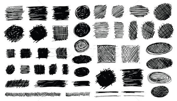 600x344 Hand Drawn Shaded Scribble Shapes Vector Illustration Creativika