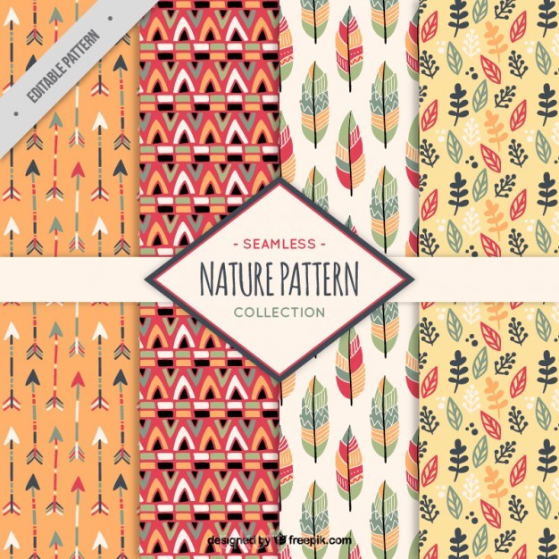 626x626 Hand Drawn Shapes And Leaves Pattern Vector Free Download