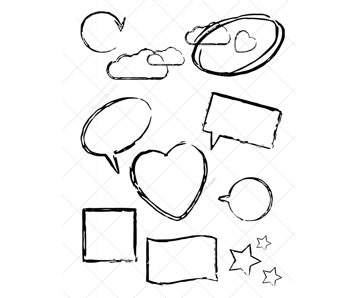 1200x1000 Hand Drawn Vector Shapes