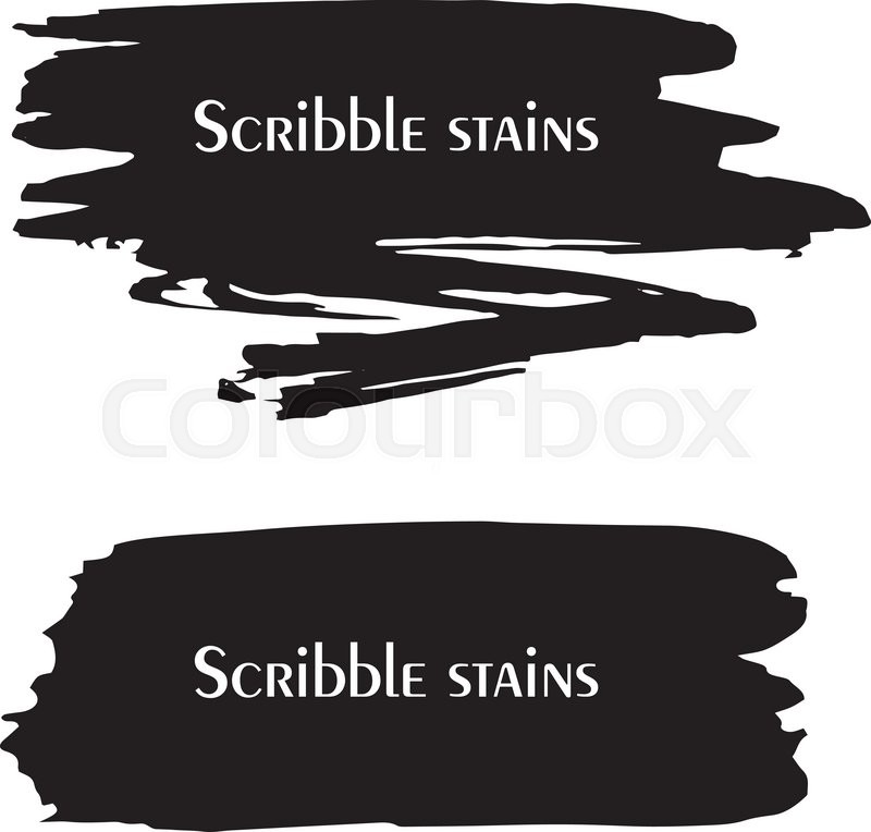 800x764 Scribble Stains Hand Drawn Shapes Stock Vector Colourbox