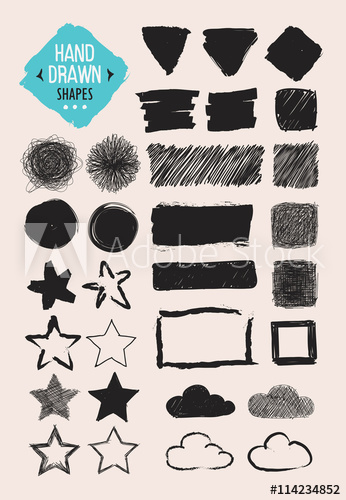 346x500 Set Of Hand Drawn Shapes Vector Design Elements