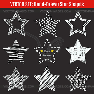 300x300 Set Of Hand Drawn Textures Star Shapes