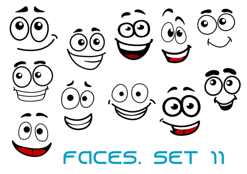500x354 Hand Drawn Funny Face Emoticons Icons Vector Free Download