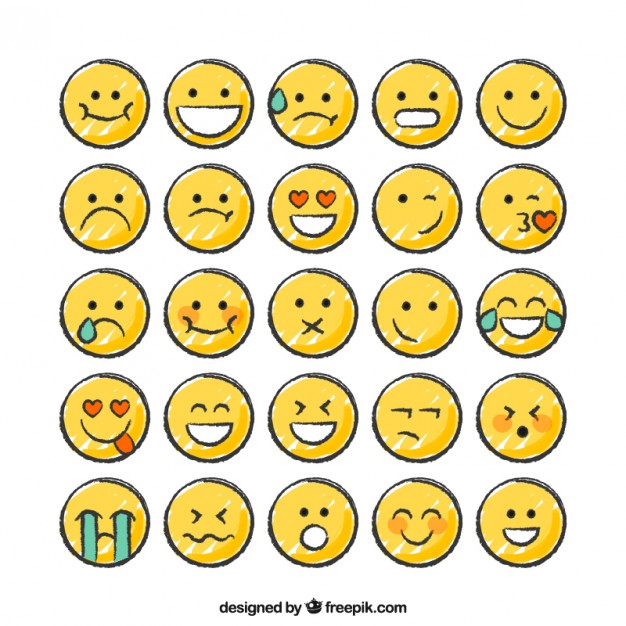 626x626 Hand Drawn Funny Smiley Collection Vector Free Download