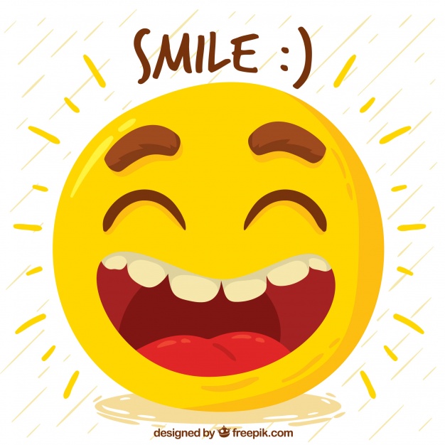 626x626 Hand Drawn Happy Emoticon Background Vector Free Download