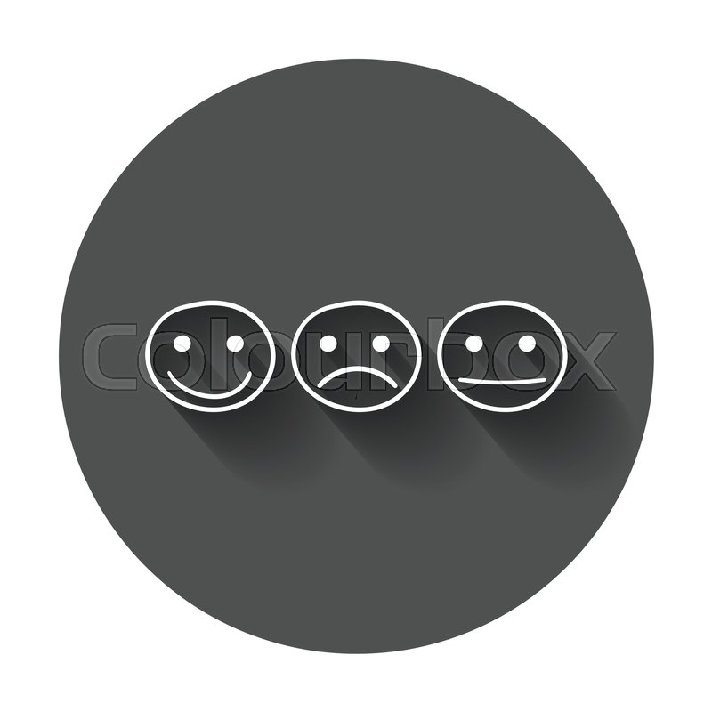 800x800 Hand Drawn Smiley Icon Emotion Face Stock Vector Colourbox