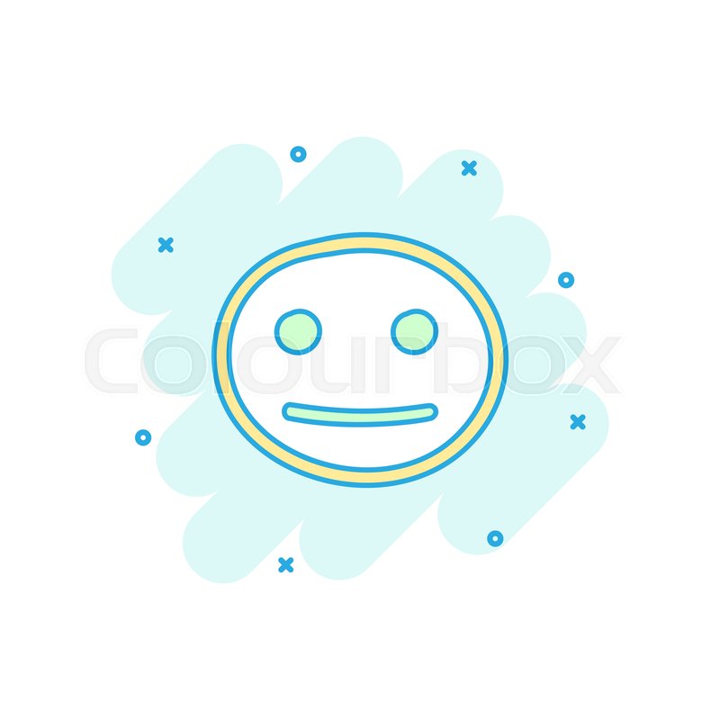 800x800 Cartoon Colored Hand Drawn Smiley Face Stock Vector Colourbox