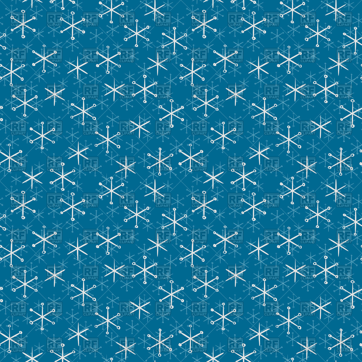 Seamless Hand Drawn Background With Snowflakes Vector Image 1200x1200 Seamless Hand Drawn Background With Snowflakes Vector Image