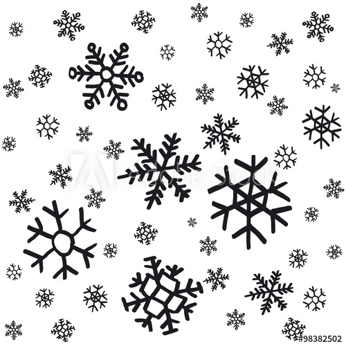 Hand Drawn Snowflakes Christmas Ornaments Made From Decorative 500x500 Hand Drawn Snowflakes Christmas Ornaments Made From Decorative