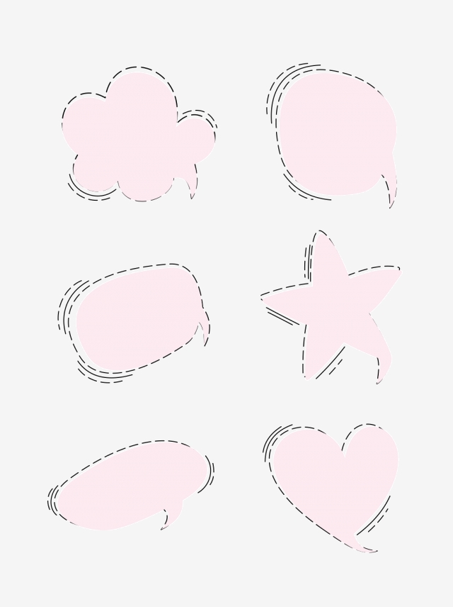 640x856 Cute Hand Drawn Dialog Language Speech Bubbles Vector, Cute