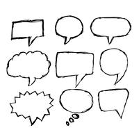 200x200 Hand Drawn Speech Bubble Free Vector Art