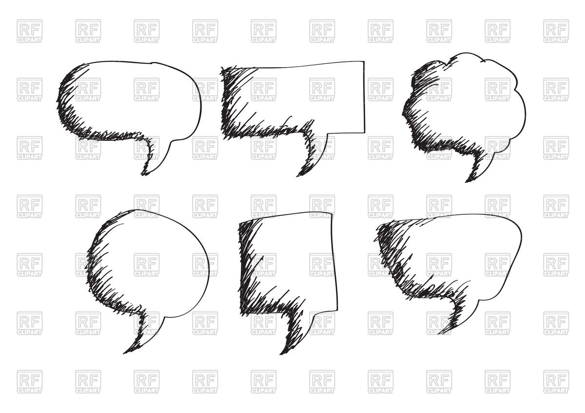 1200x848 Hand Drawn Speech Bubbles Vector Image Of Design Elements Tumdee
