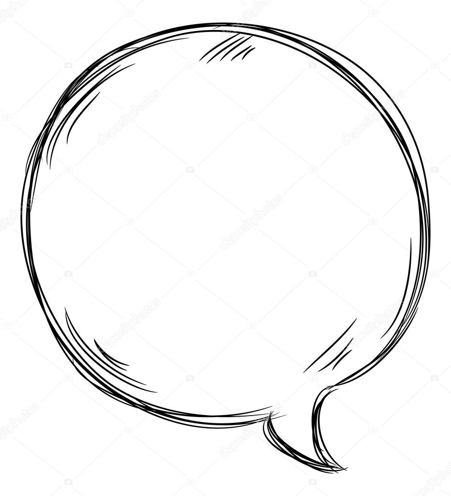 Hand Drawn Speech Bubble Vector Free