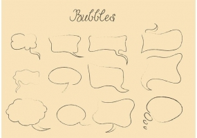 285x200 Hand Drawn Speech Bubble Free Vector Graphic Art Free Download