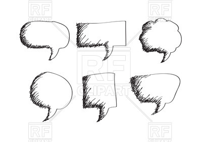 400x283 Hand Drawn Speech Bubbles Vector Image Of Design Elements Tumdee