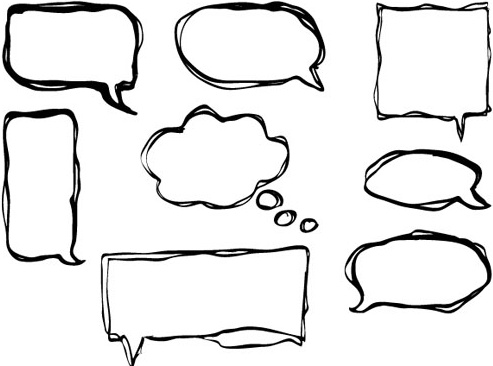 493x366 Hand Drawn Speech Bubbles Creative Vector Free Vector In Adobe