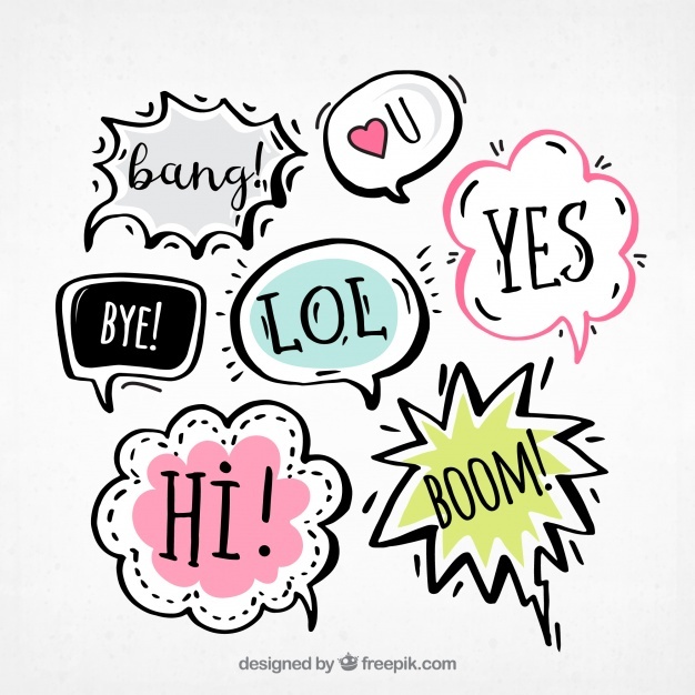 626x626 Pack Of Retro Hand Drawn Speech Bubbles Vector