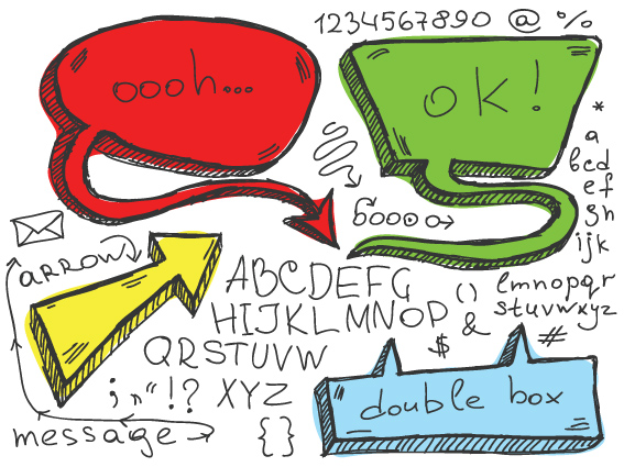 567x425 Set Of Hand Drawn Speech Bubbles Vector Over Millions Vectors