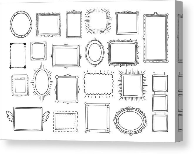 661x525 Hand Drawn Frames Vintage Doodle Sketch Picture Frame Blank