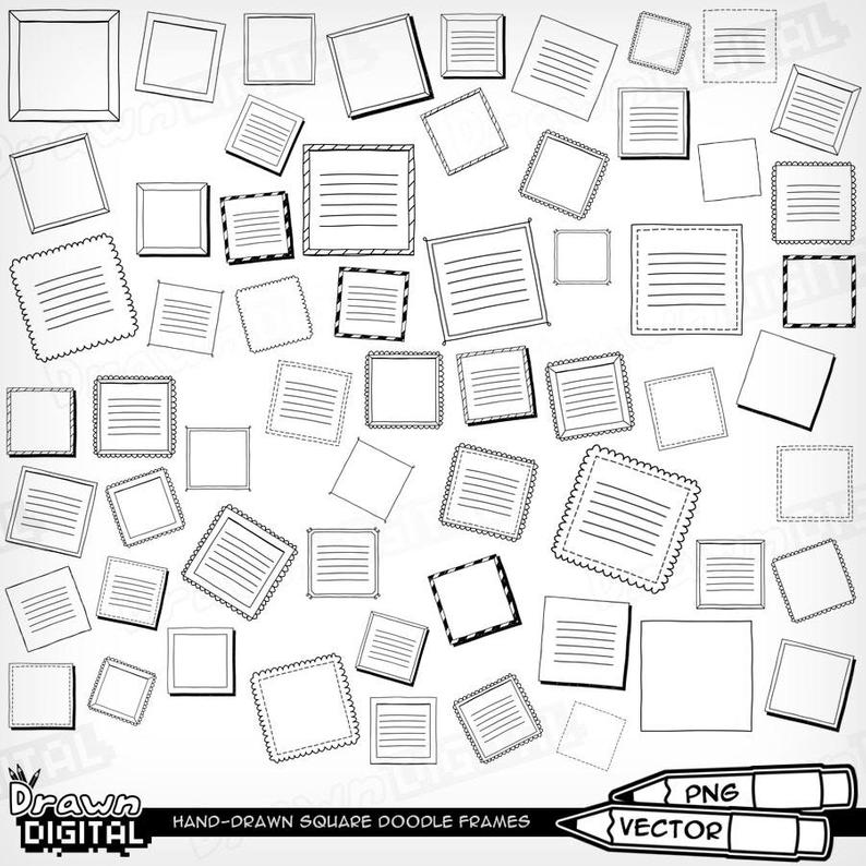 Hand Drawn Square Vector at Vectorified.com | Collection of Hand Drawn